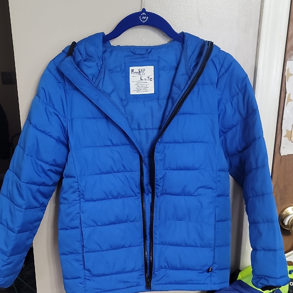 GAP Vibrant Blue Kids Puffer Coat